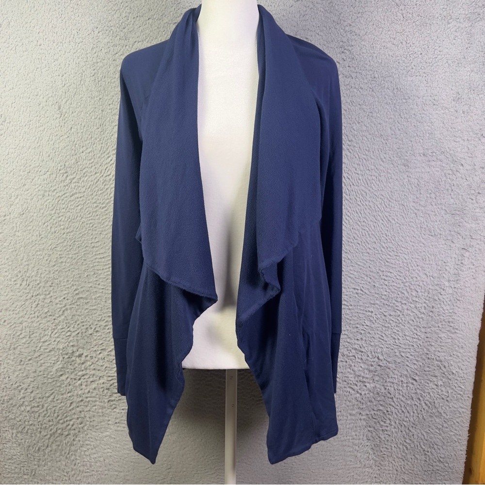 Lilly Pulitzer Cardigan Sweater Womens XXS Navy Blue Open Front Modal Blend